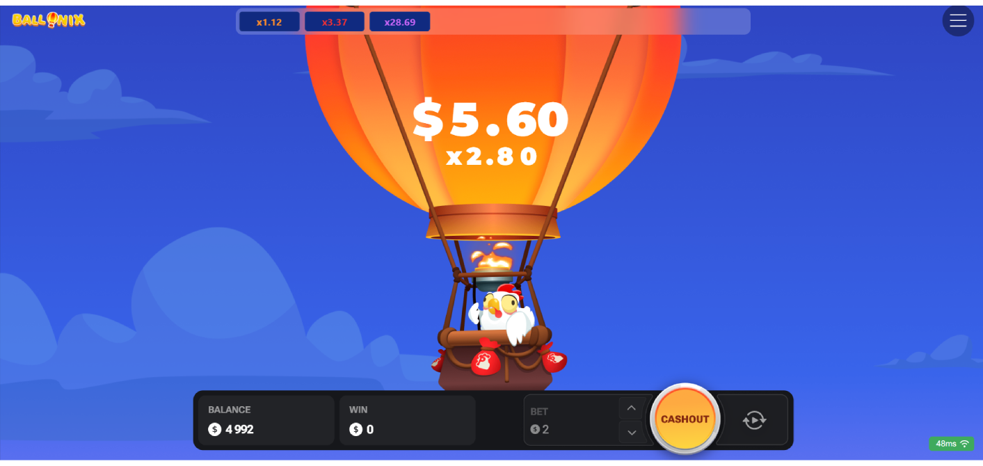 BalloniX crash spil